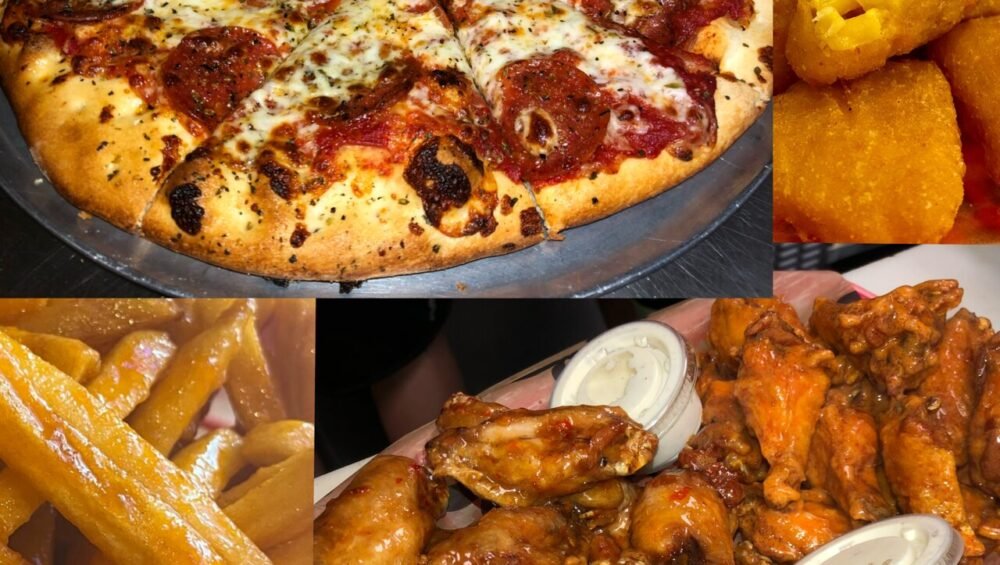 American wings & pizza menu