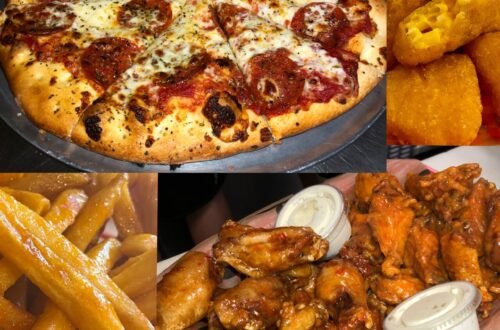American wings & pizza menu