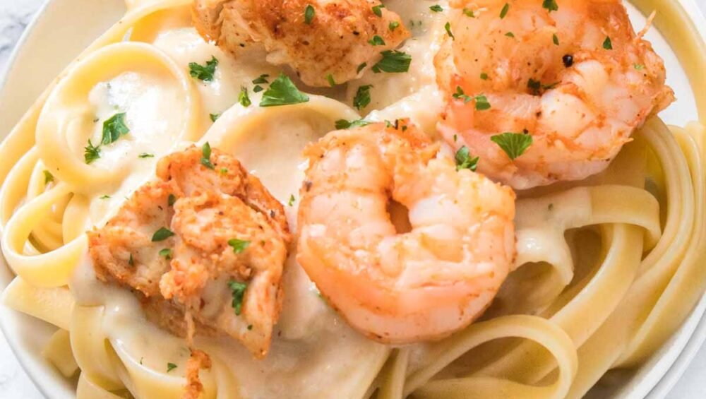 order chicken & shrimp alfredo delivery Chesapeake VA
