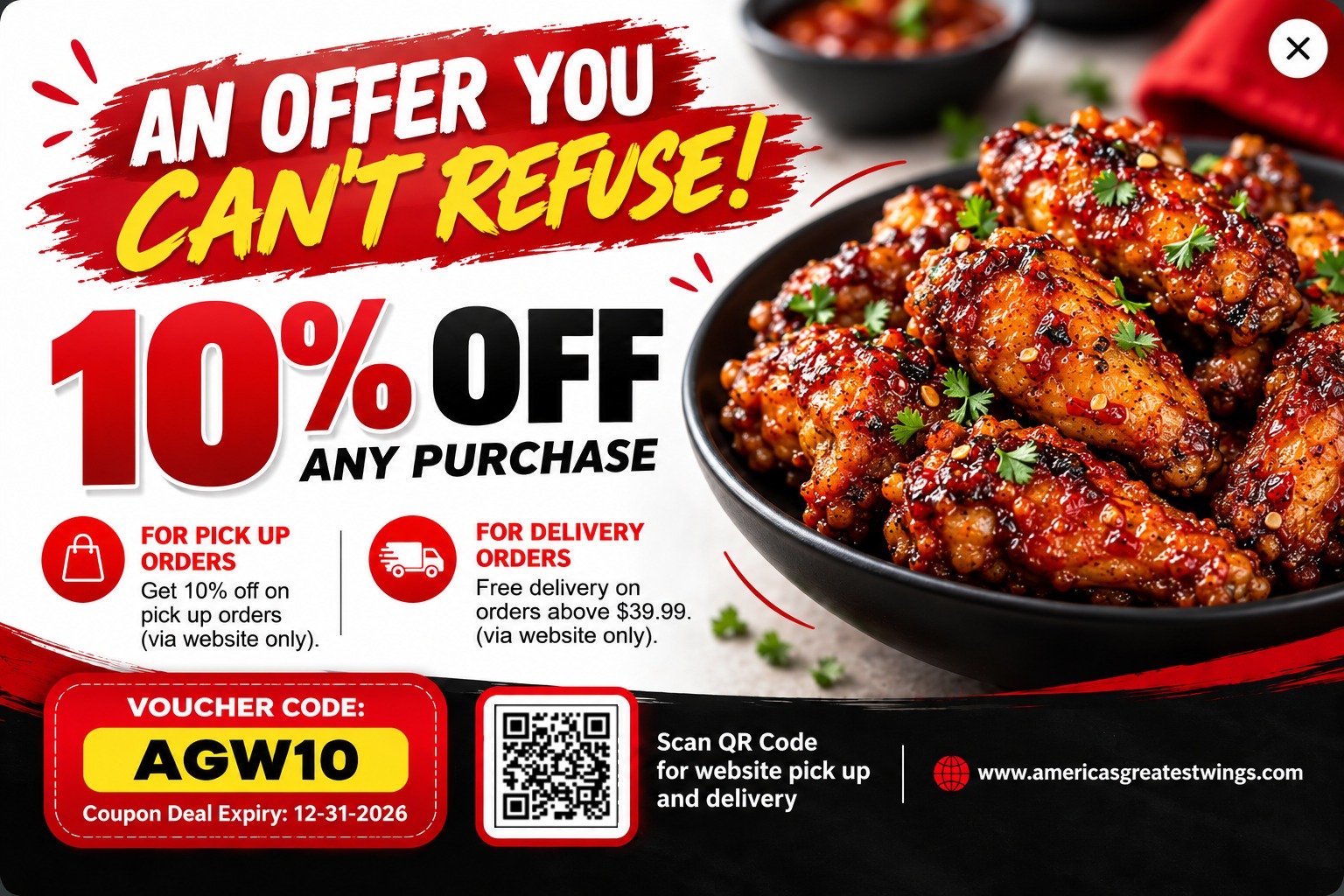 Americas Greatest Wings Coupon